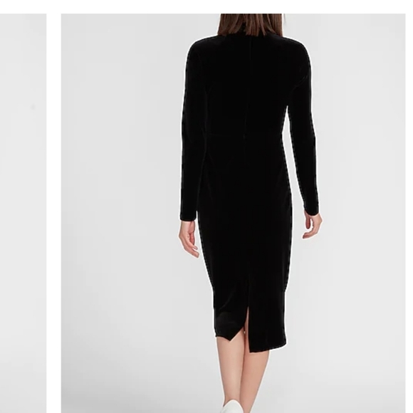 Express velvet mock neck midi dress - Picture 2 of 3